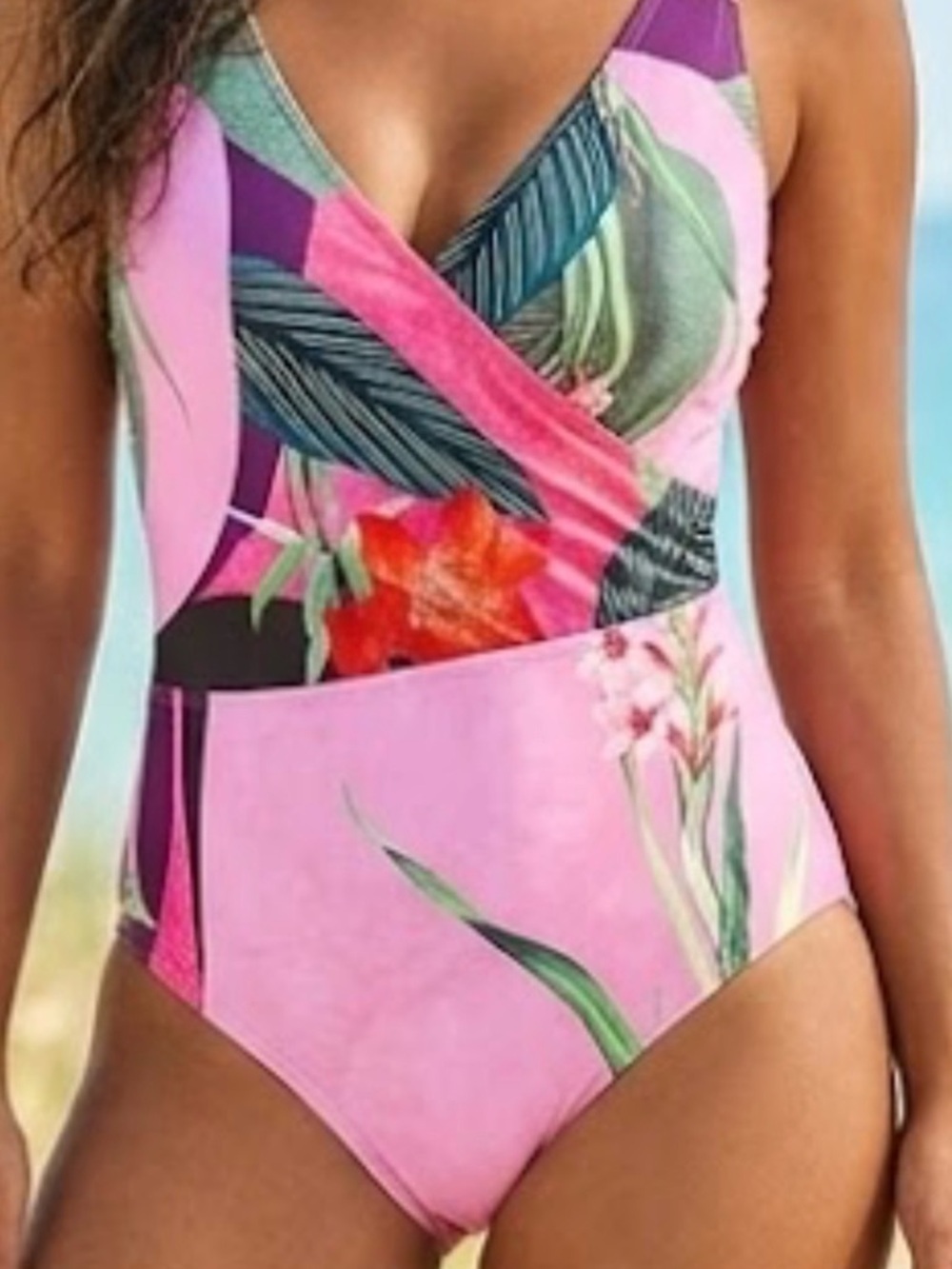 Floral Pink One Piece Swimsuit